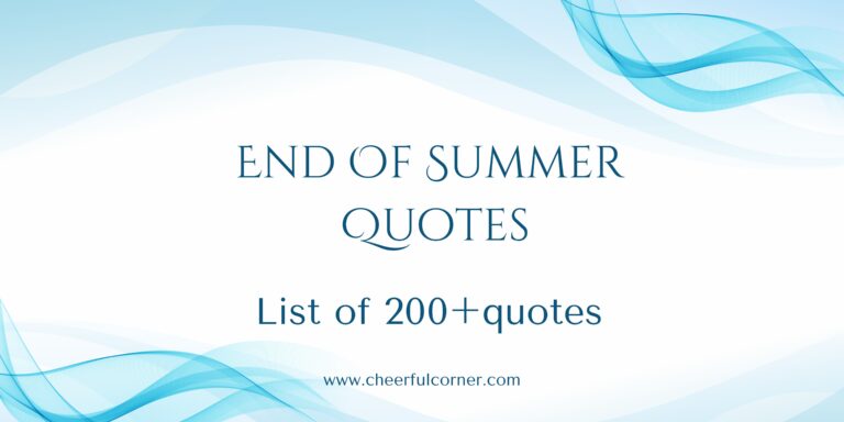 End Of Summer Quotes