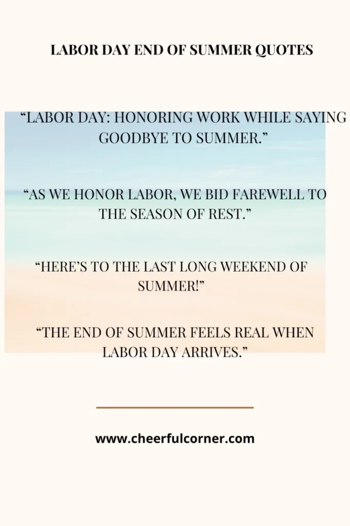 Labor Day End Of Summer Quotes