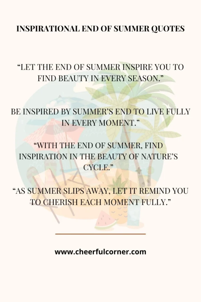 Inspirational End of Summer Quotes