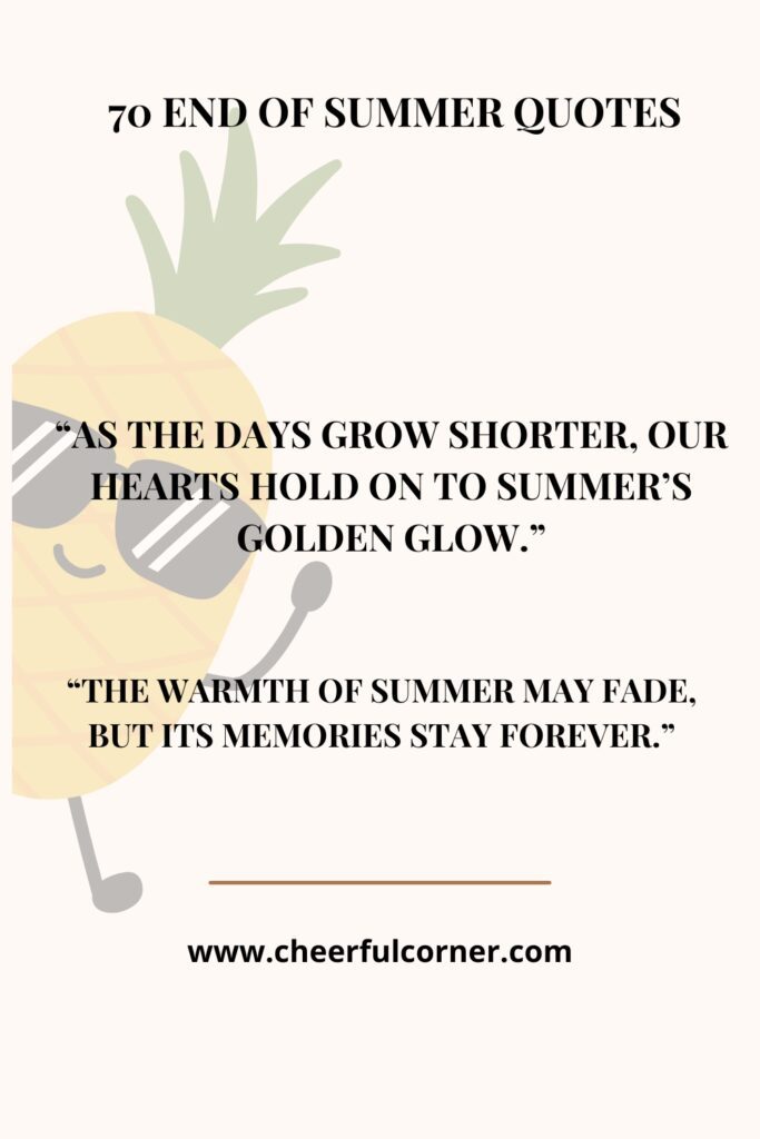 70 End of Summer Quotes